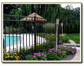 54" High Aluminum Delgard Bronze Doria Fence