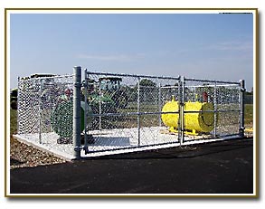 Chain Link Fence with Security Gates