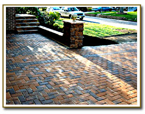 Brick Style Driveway Paver with matching Wall