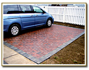 Brick Style Driveway Paver in a 900 HerringBone Design with Grey Course