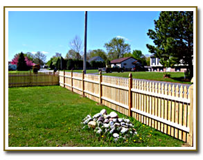 48" High 1 1/4" Spaced Gothic Point Picket Fence