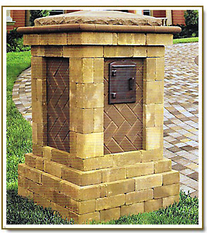 Stone mailbox