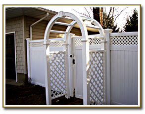 PVC Lattice White Arbor