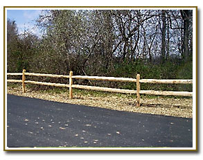Split rail fence