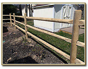 Round rail fence