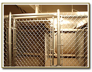 Warehouse security fencing